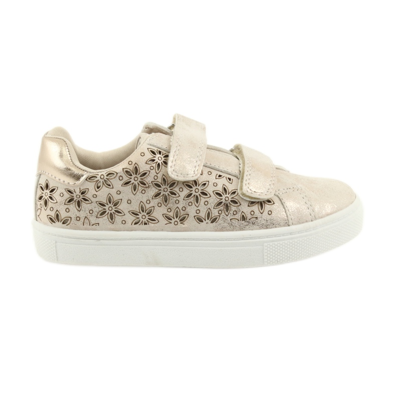 American Club flowers children's shoes golden