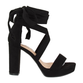Black sandals on the platform NC805 Black