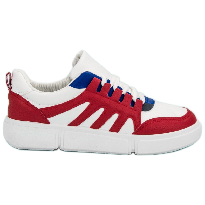 SHELOVET Comfortable Sports Shoes white red
