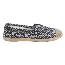 Fashionable Ethnic Espadrilles black