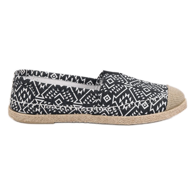 Fashionable Ethnic Espadrilles black