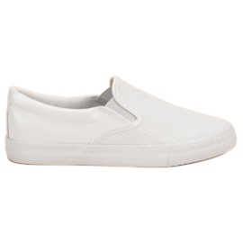 Muto White Slip On Sneakers
