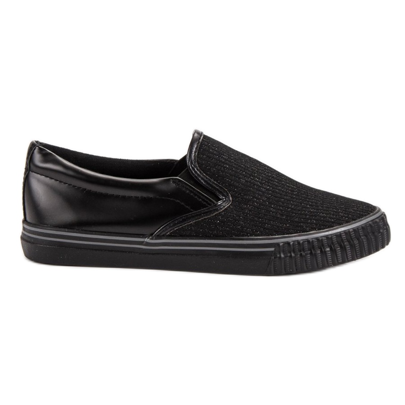 Muto Black Slip On Sneakers