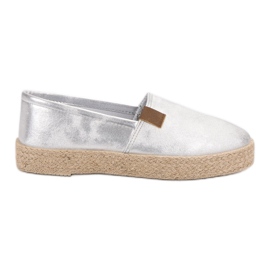 Fashionable Silver Espadrilles grey