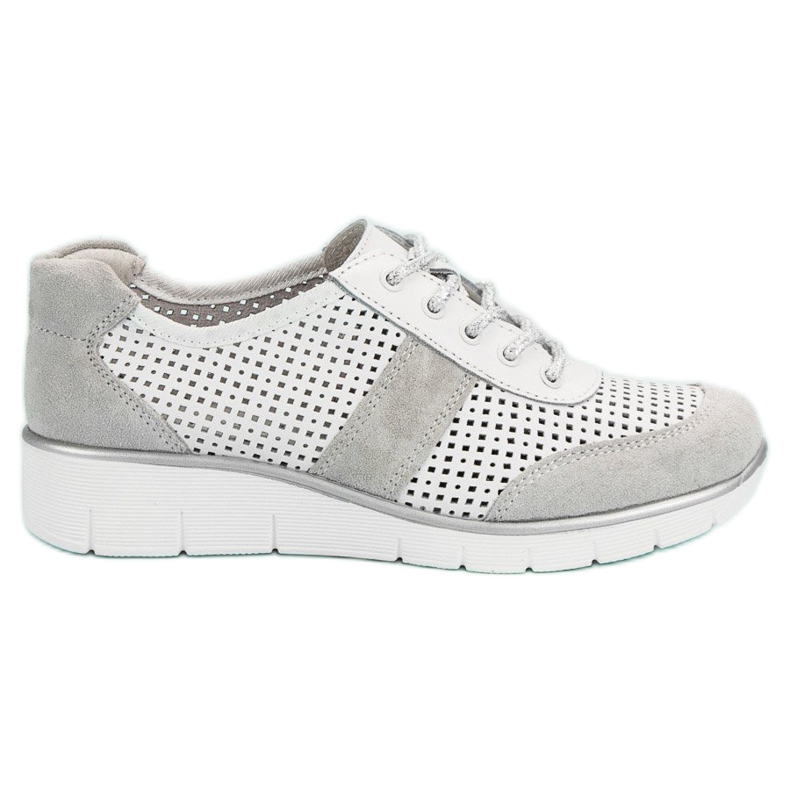 Filippo Openwork leather shoes white