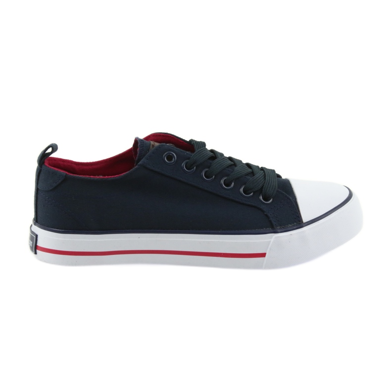 American Club navy blue tied sneakers red American Club navy blue tied sneakers red