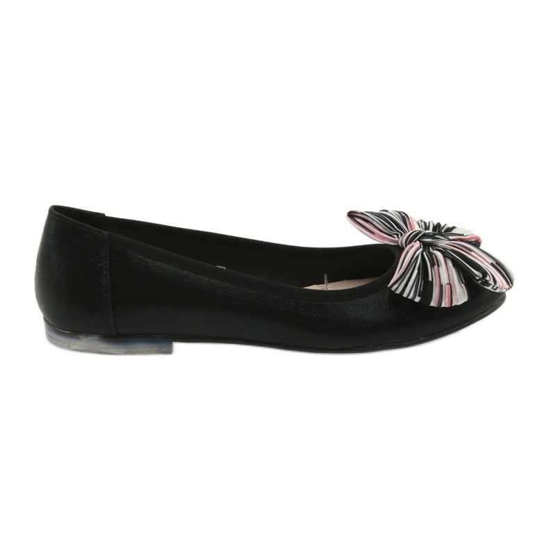 Ballerinas women's shoes with a bow Sergio Leone BL605 black Ballerinas women's shoes with a bow Sergio Leone BL605 black