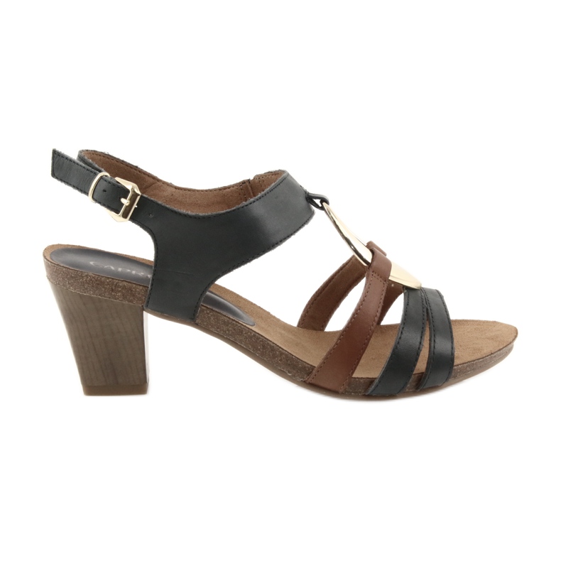 Caprice women's sandals golden oval brown yellow navy blue
