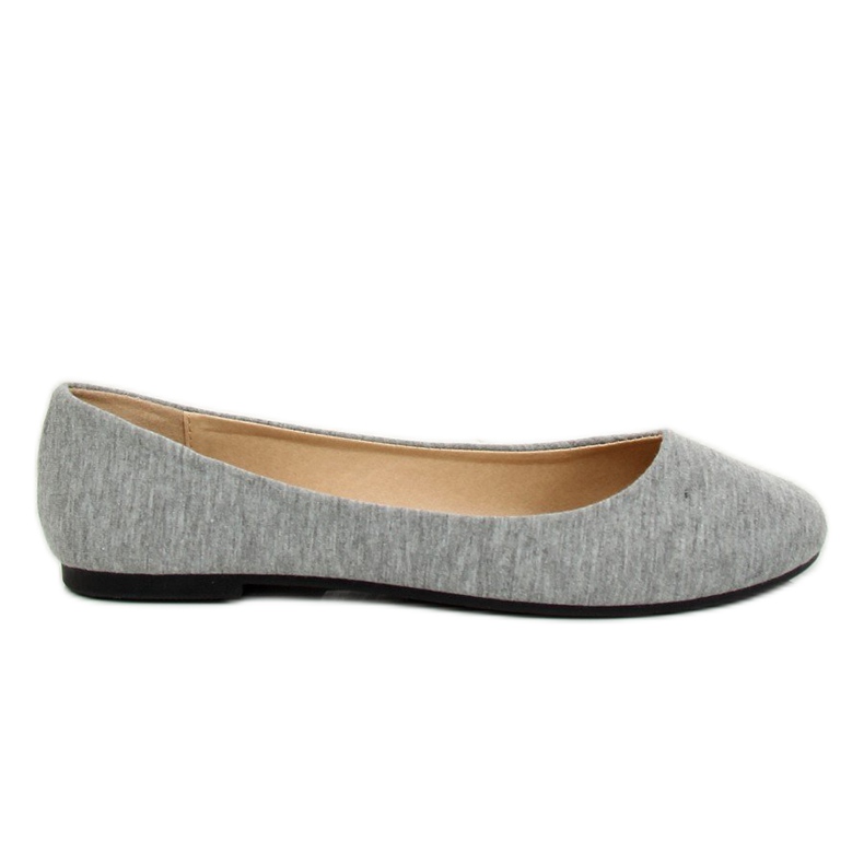 Gray cotton ballerinas LZ-8537 Gray grey Gray cotton ballerinas LZ-8537 Gray grey