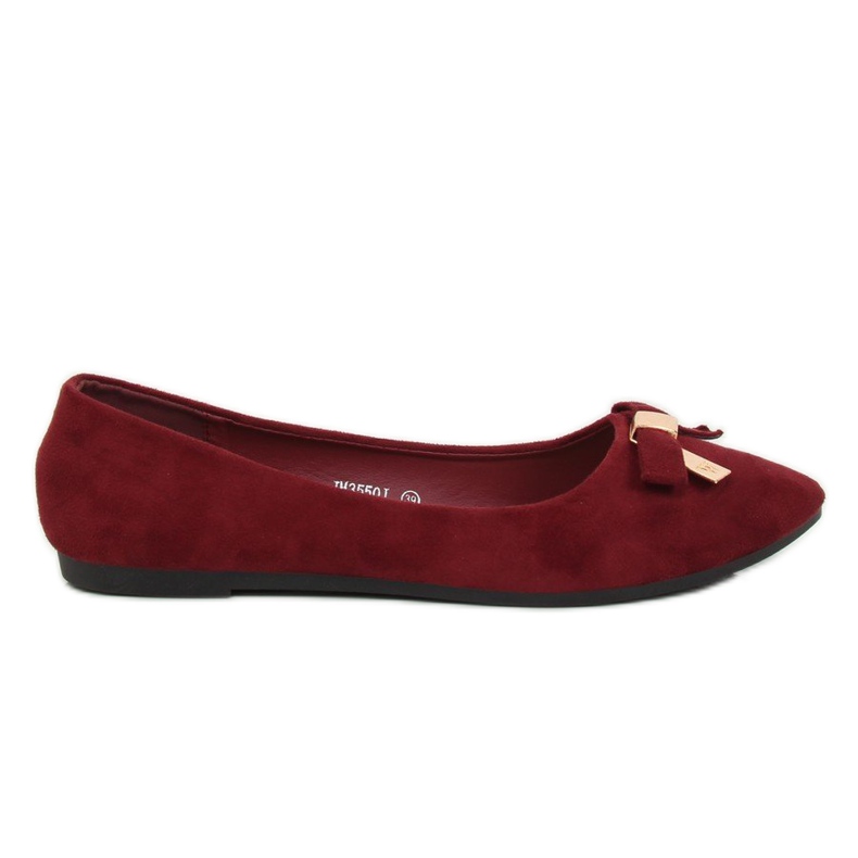 Women's maroon ballerinas JM3550J Burdeo red