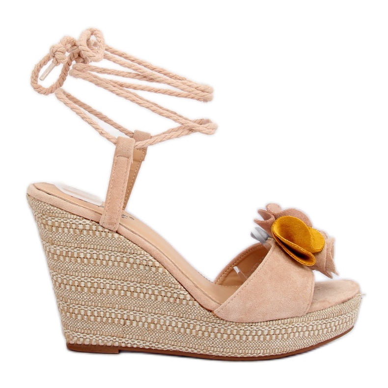 Beige wedge sandals YY27P Beige