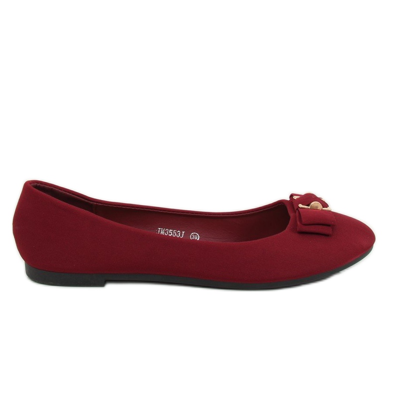 Women's burgundy ballerinas JM3553J Burdeo red