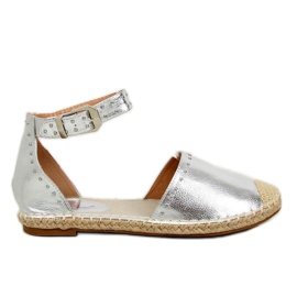Silver metallic silver espadrilles CF-1K215 Silver grey