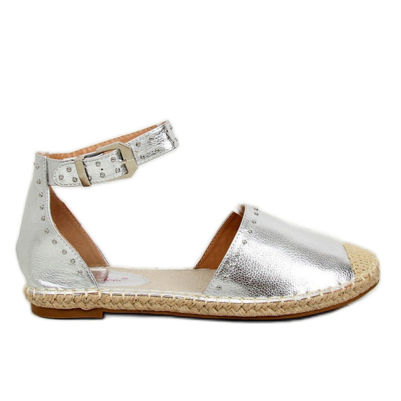 Silver metallic silver espadrilles CF-1K215 Silver grey