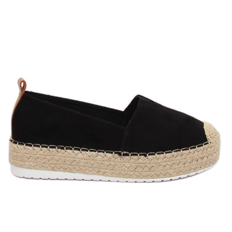 Black BL247 Black espadrilles on high sole