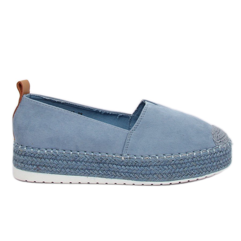 Blue BL247 Blue espadrilles on high soles