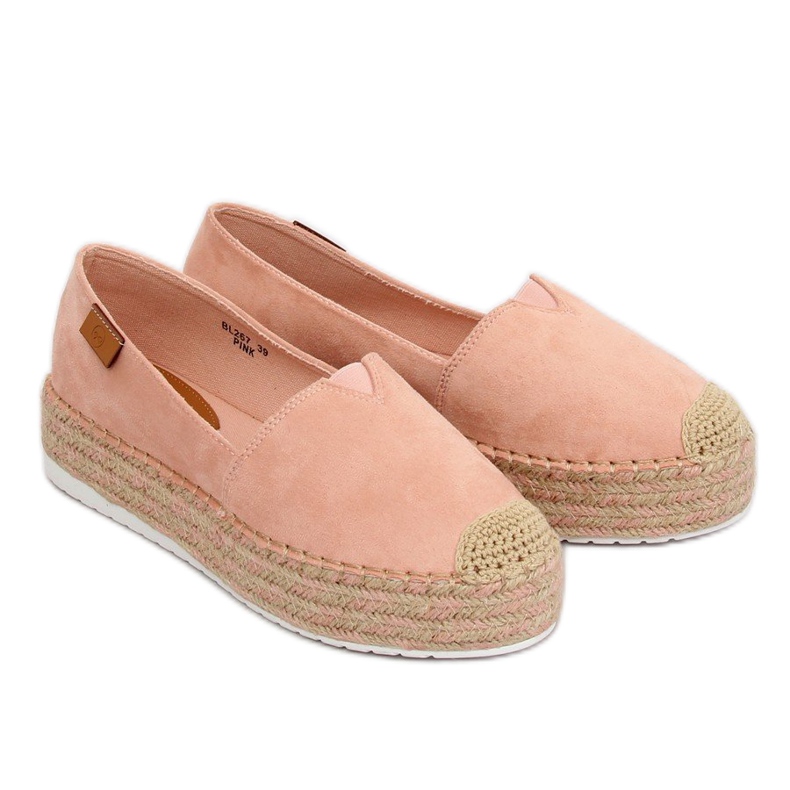 Pink BL267 Pink espadrilles on high soles