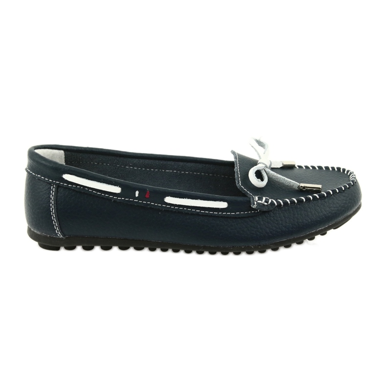 Women's leather loafers Filippo 141 navy blue white Women's leather loafers Filippo 141 navy blue white
