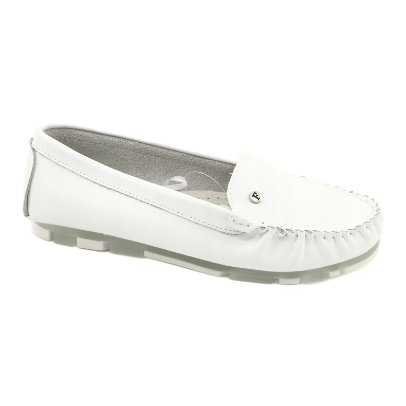 Women's Leather Loafers Filippo DP2037 White Women's Leather Loafers Filippo DP2037 White