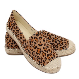 Women's espadrilles leopard 180-5 Leopard brown multicolored
