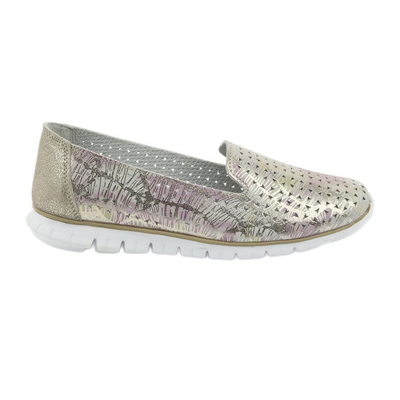 Women's sports leather lords Filippo 663 white pink