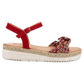 Ch. Creation Fashionable Espadrilles Sandals red