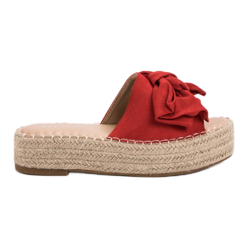 Espadrilles Slippers On The Platform red