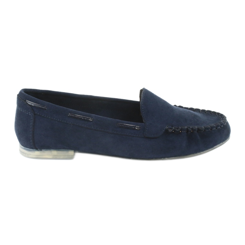 Women's suede loafers Sergio Leone 722 navy blue Women's suede loafers Sergio Leone 722 navy blue