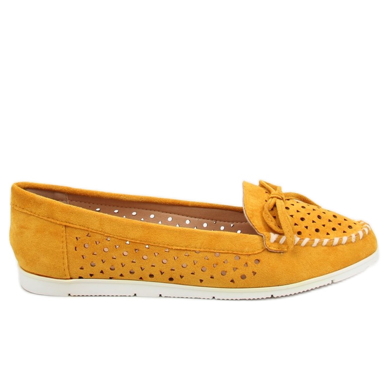 Yellow women's loafers T339P Yellow