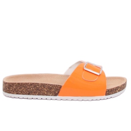 Orange metallic slippers DD94P Orange