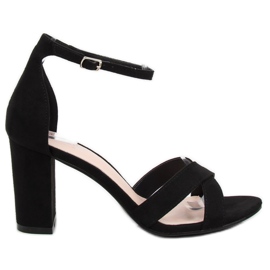 Sandals on the post black NF-40P Black
