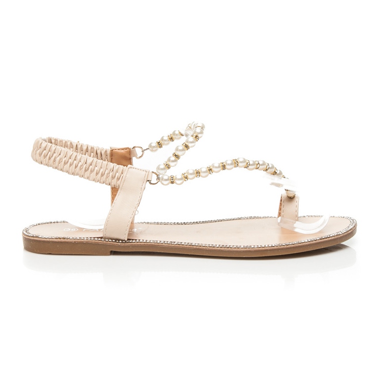 Fama Flip-flops With Pearls brown