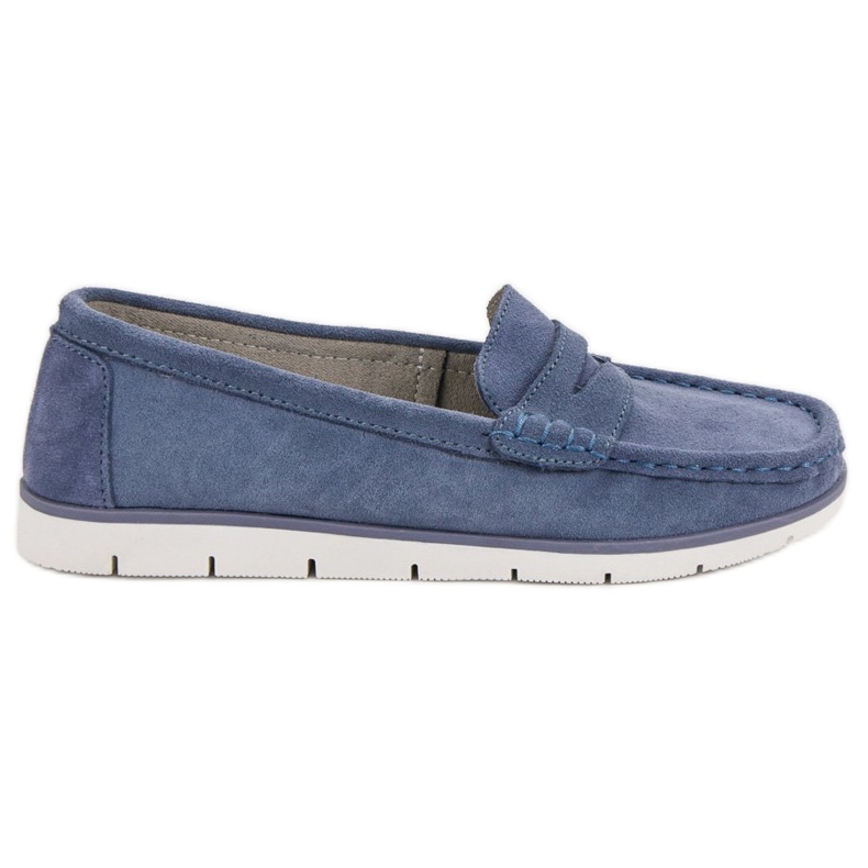 VINCEZA leather loafers blue VINCEZA leather loafers blue