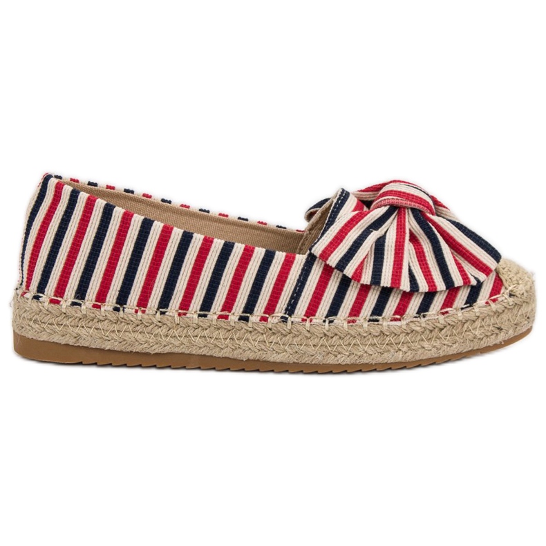 Striped Espadrilles multicolored red