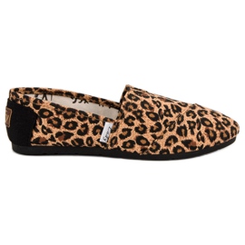 L. Day Spotted Slipons brown