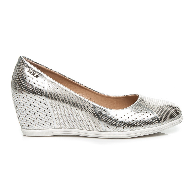 Vices Openwork wedge pumps grey