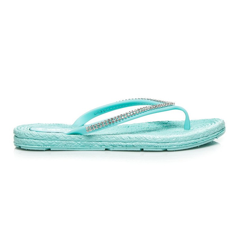 VERANICE Flip-flops With Cubic Zirconia blue