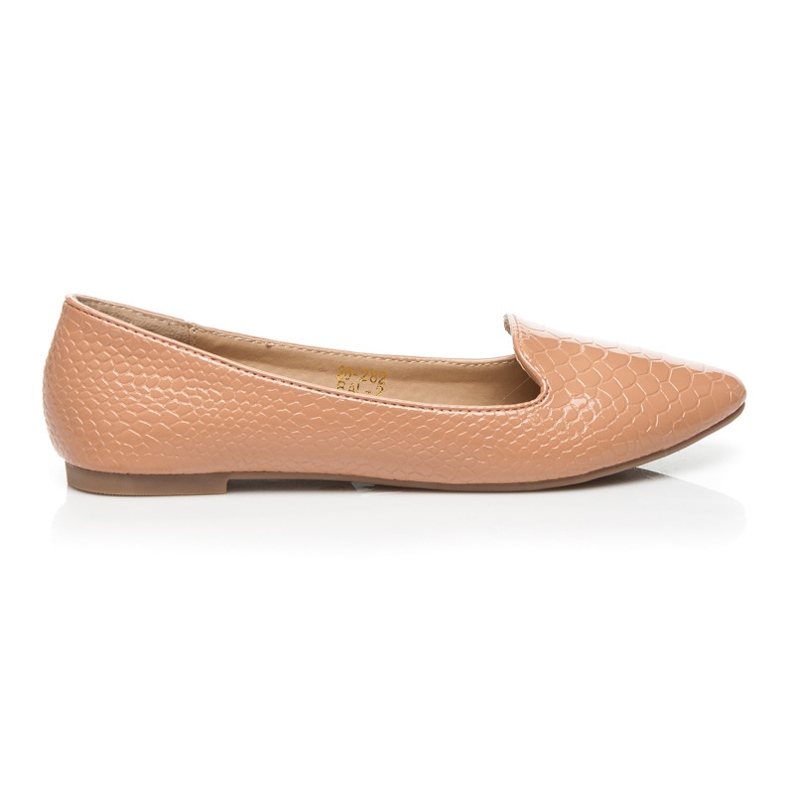 Bestelle Lacquered Snake Ballerina brown