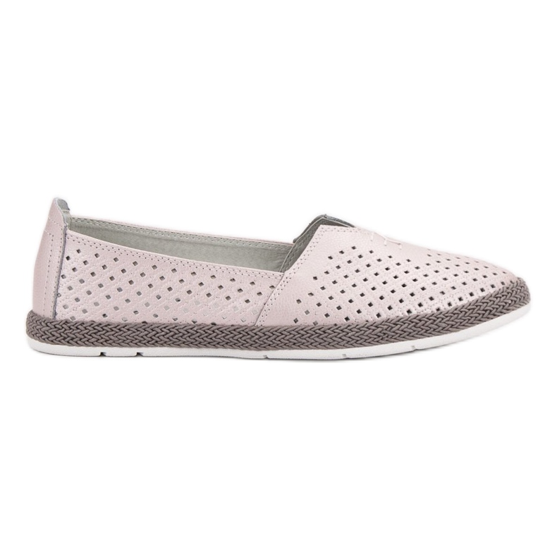 Leather Sneakers Slip On VINCEZA pink