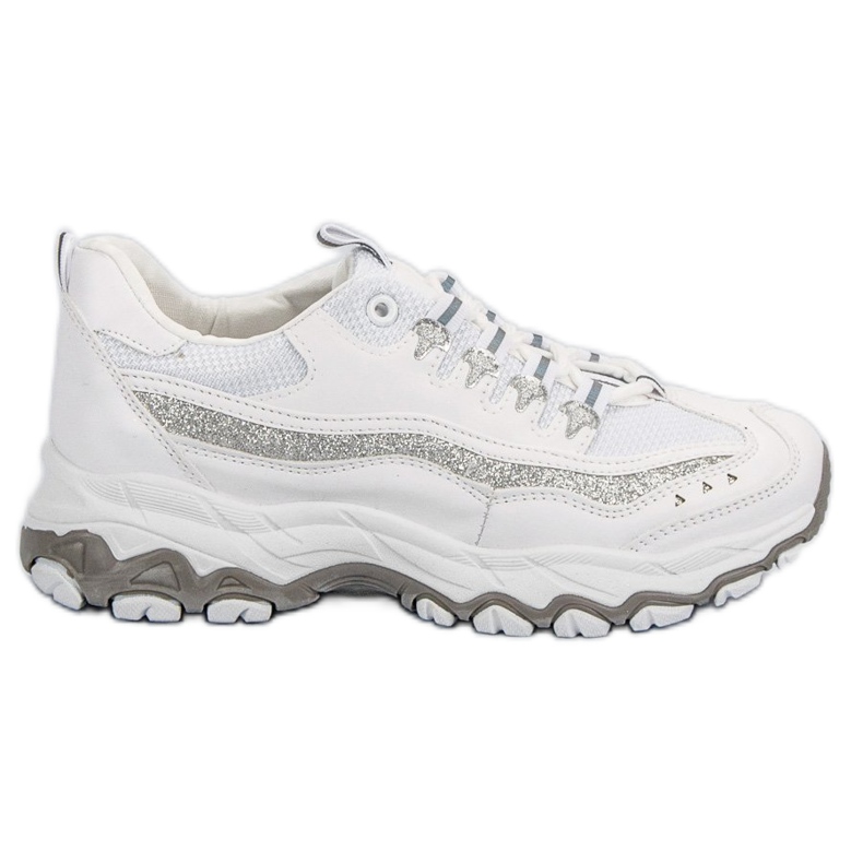 Sneakers With Glitter white Sneakers With Glitter white