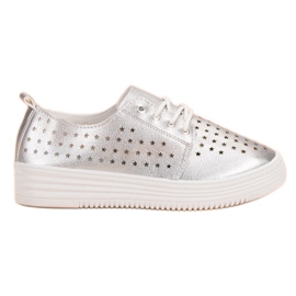 Silver Openwork Sneakers grey