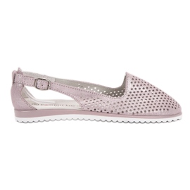 Leather VINCEZA ballerinas pink
