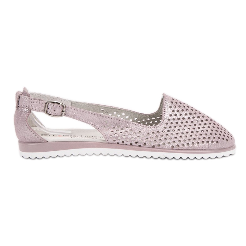 Leather VINCEZA ballerinas pink