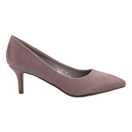 Ideal Shoes Comfortable Pumps On A Pin purple