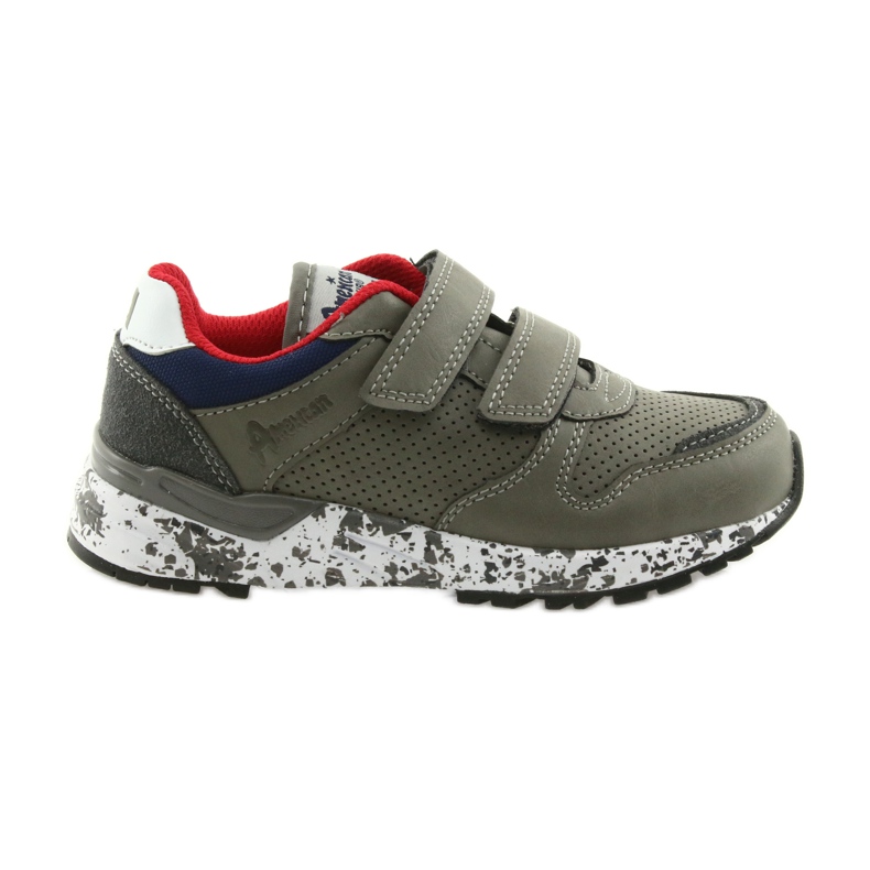 American Club sports shoes with leather insole grey red navy blue American Club sports shoes with leather insole grey red navy blue