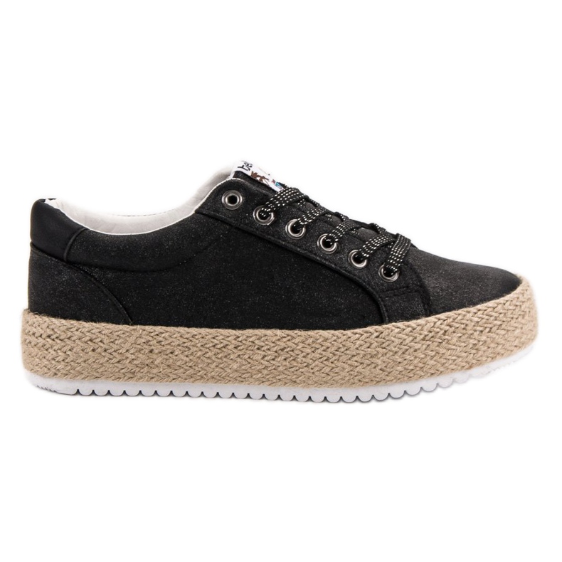 Betler Fashionable Espadrilles sneakers black