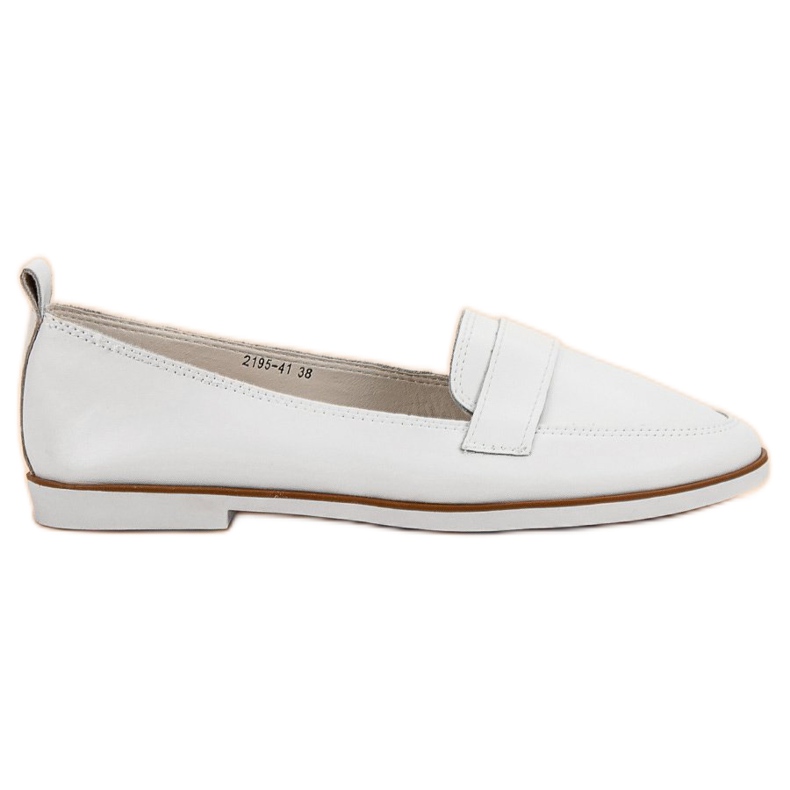 Mazaro White Leather Loafers