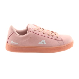 American Club BS07 sports shoes, leather insert pink