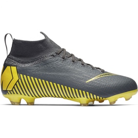 Nike Mercurial Superfly 6 Elite Fg Jr AH7340-070 football shoes black grey Nike Mercurial Superfly 6 Elite Fg Jr AH7340-070 football shoes black grey