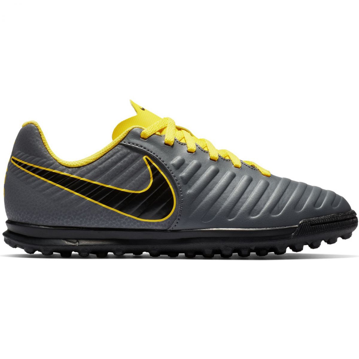 Nike Tiempo 7 Club Jr AH7261-070 football shoes grey black - KeeShoes